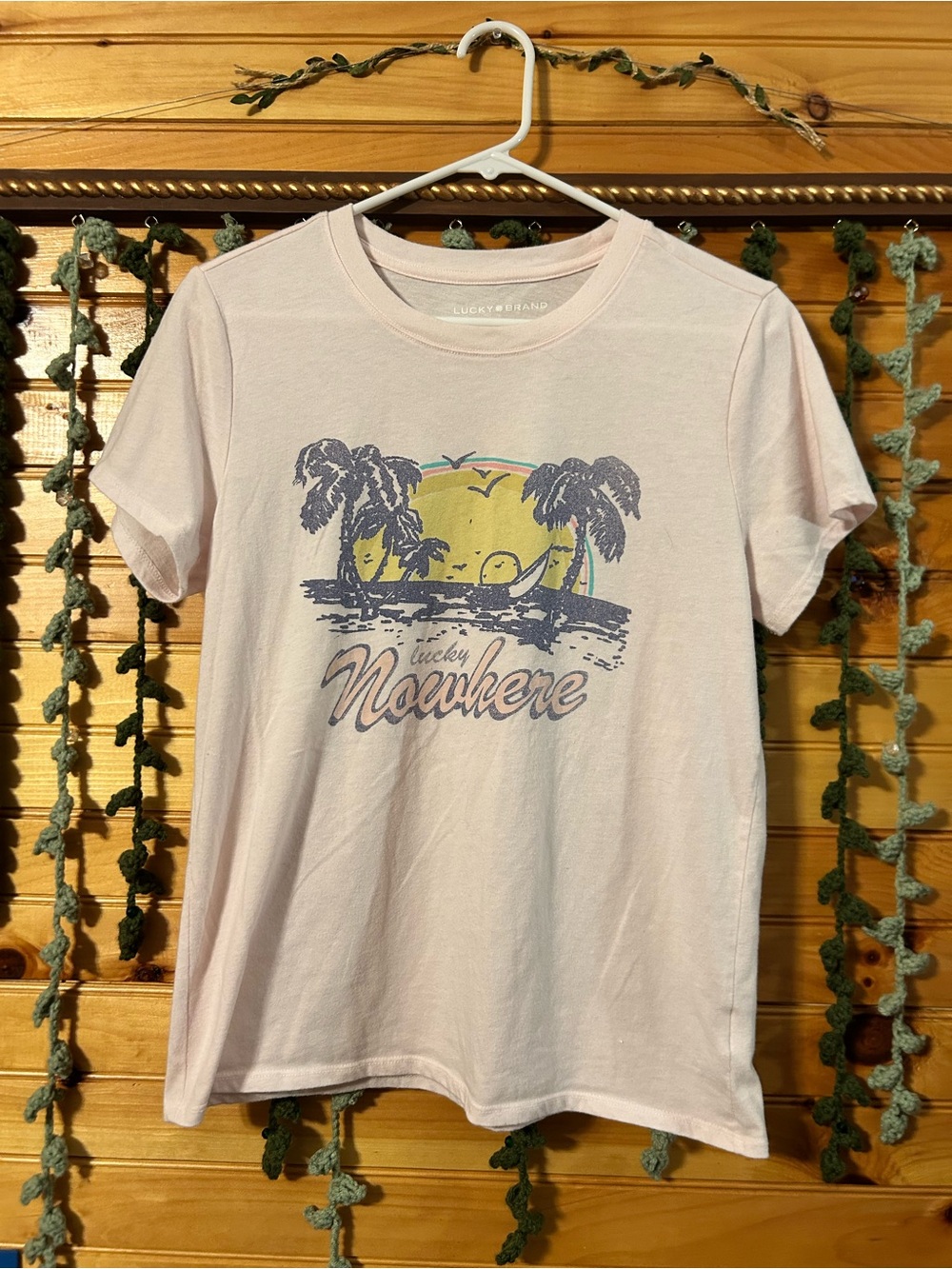 Lucky Brand Pale Pink Short Sleeve 'Nowhere' Graphic Tee